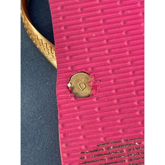 Havaianas Flower Print Flip Flops Color Pink Size 8 - Picture 11 of 12
